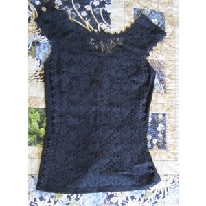 NWT Express black lace top sz S